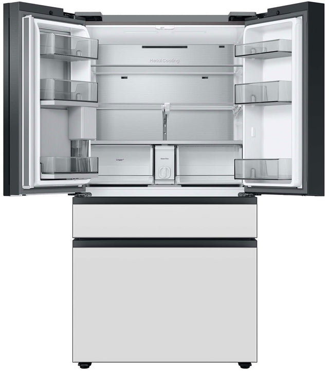 RF29BB860012AA Bespoke 4-Door French Door Refrigerator (29 cu. ft.) with Beverage Center™ in White Glass