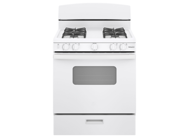 RGBS330DRWW Hotpoint 30-in 4 Burners 4.8-cu ft Freestanding Natural Gas Range (White)