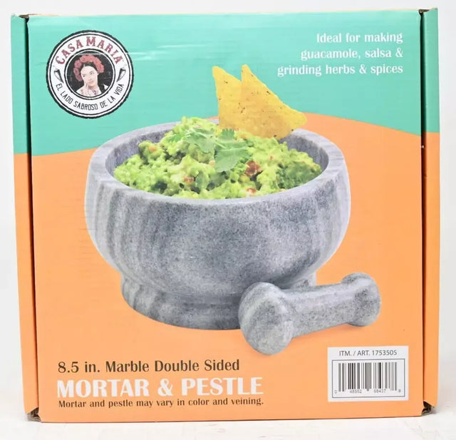 048552684378 Casa Maria 8.5" Marble Mortar & Pestle