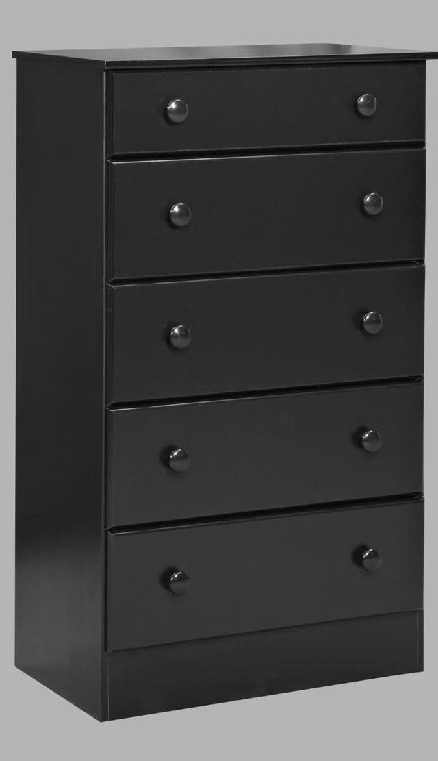 S505 - NATIONWIDE 5 Drawer Chest Black