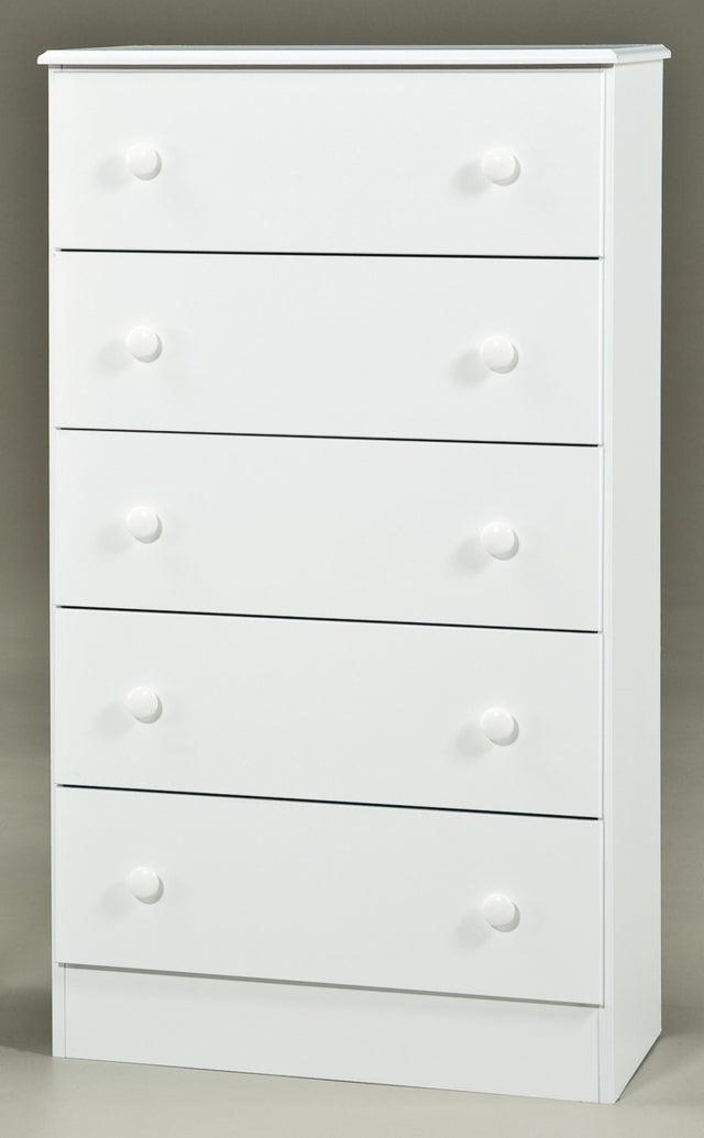 S506 - NATIONWIDE 5 Drawer Chest White