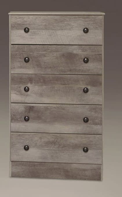 S507 - NATIONWIDE 5 Drawer Chest Grey