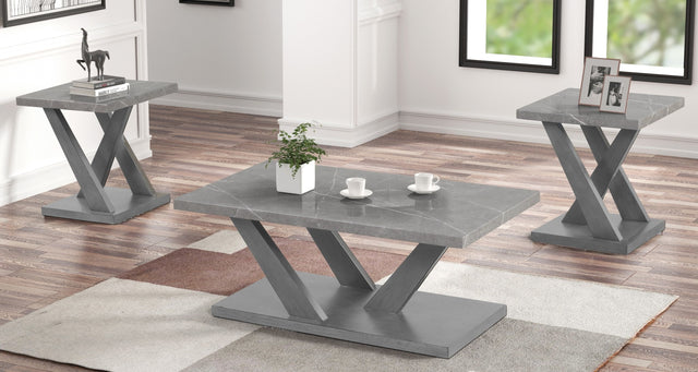 T146-3 NATIONWIDE Contemporary Style Tables In A Two Tone Finish