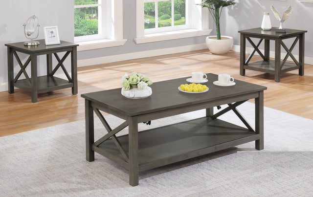 T326-3 NATIONWIDE Occasional tables in a grey finish