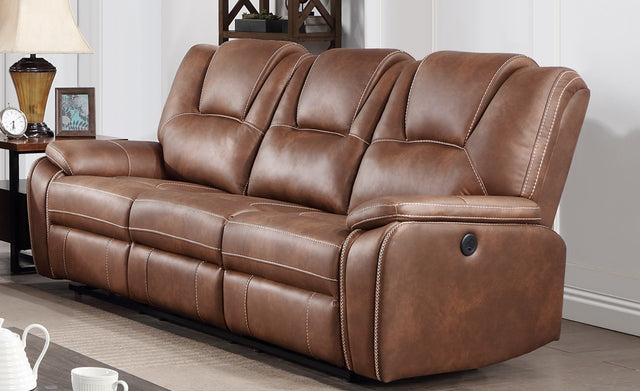 U124S - NATIONWIDE Power Sofa Saddle Brown