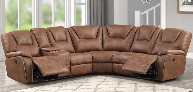 U164 - NATIONWIDE Three Piece Power Motion Sectional With Two Recliners