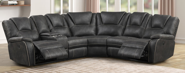 U165 - NATIONWIDE Three Piece Power Motion Sectional With Two Recliners