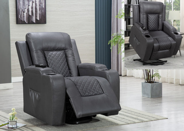 U546R - NationwideFD Grey Lift Chair w/ Heat & Massage