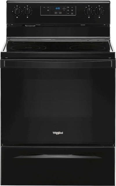 WFE320M0JB 30 in. 5.3 cu. ft. 4-Burner Electric Range in Black with Storage Drawer