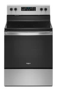 WFE505W0JZ30 in. 5.3 cu. ft. Electric Range with 5-Elements and Frozen Bake Technology in Stainless Steel