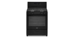 WFG320M0MB0 30-in 4 Burners 5.1-cu ft Freestanding Gas Range in black