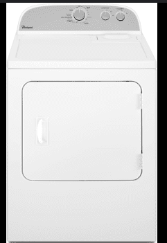 WED4815EW Whirlpool 7.0 cu.ft Top Load Electric Dryer with AutoDry white